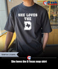 She loves the D Texas map shirt