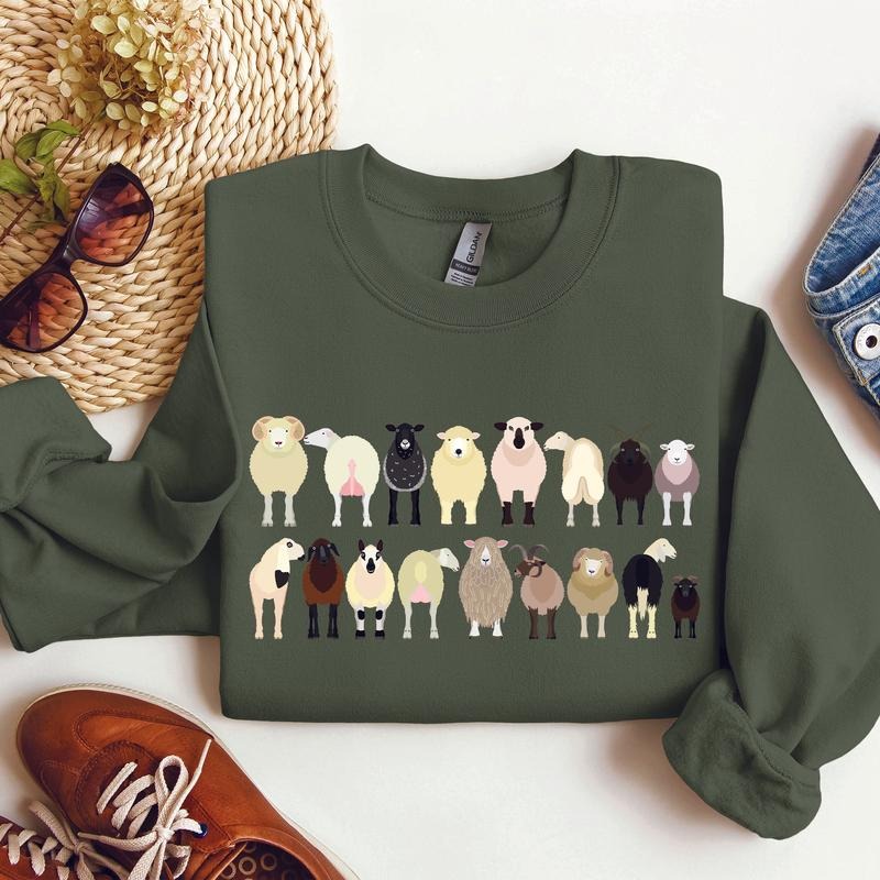 Sheep Breeds Farm Animal Lover Sweatshirt T-Shirts, Hoodie | HypeDripTees.com