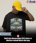 Shell Lake Homecoming 2025 Lakers vs WarCats Football Match shirt