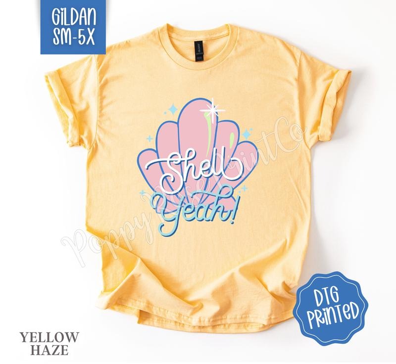 Shell Yeah Gildan Tshirt, Cute Summer Shirt, Girly Beach Tee Hoodie, Sweatshirt | HypeDripTees.com