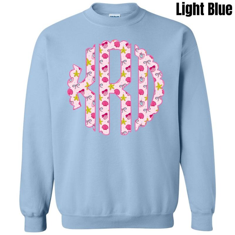 Shells & Bows Monogram Sweatshirt 'NLB' T-Shirts, Hoodie | HypeDripTees.com