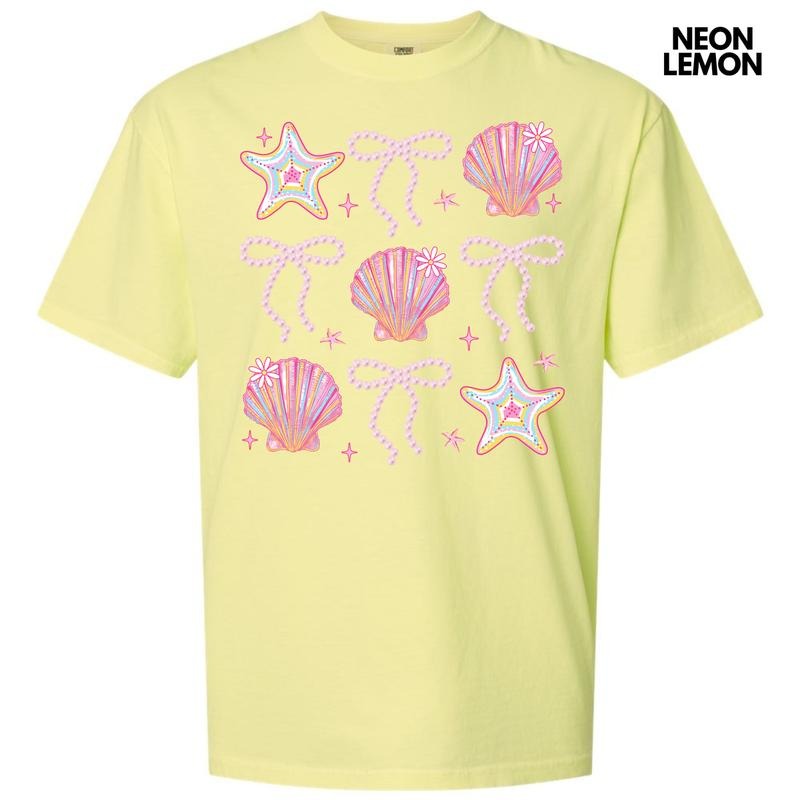 Shells & Stars Bow Collage Comfort Colors T-Shirt 'NLB' Hoodie, Sweatshirt | HypeDripTees.com
