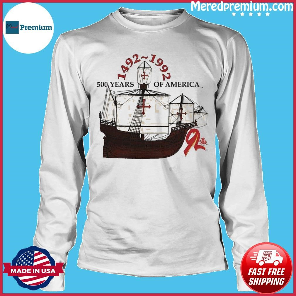 Shia LaBeouf Christopher Columbus 1492-1992 500 Years of America Ship Shirt