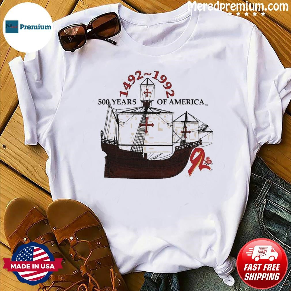Shia LaBeouf Christopher Columbus 1492-1992 500 Years of America Ship Shirt
