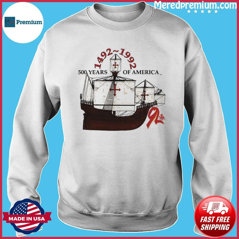 Shia LaBeouf Christopher Columbus 1492-1992 500 Years of America Ship Shirt
