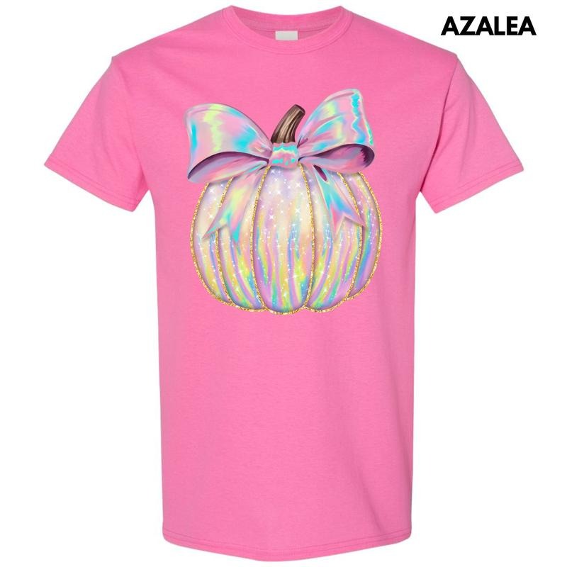 Shimmer Rainbow Pumpkin Gildan Short Sleeve T-Shirt 'NLB' Hoodie, Sweatshirt | HypeDripTees.com