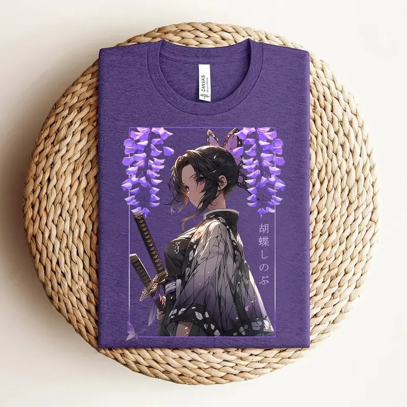 Shinobu Shirt, DS Shirt, Hashira Shirt, Graphic Anime Tee, Anime Shirt Gift Hoodie, Sweatshirt | HypeDripTees.com