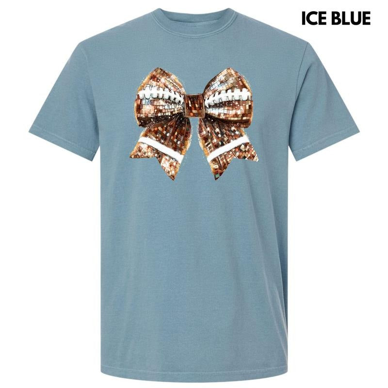 Shiny Football Disco Bow Comfort Colors T-Shirt 'NLB' Hoodie, Sweatshirt | HypeDripTees.com