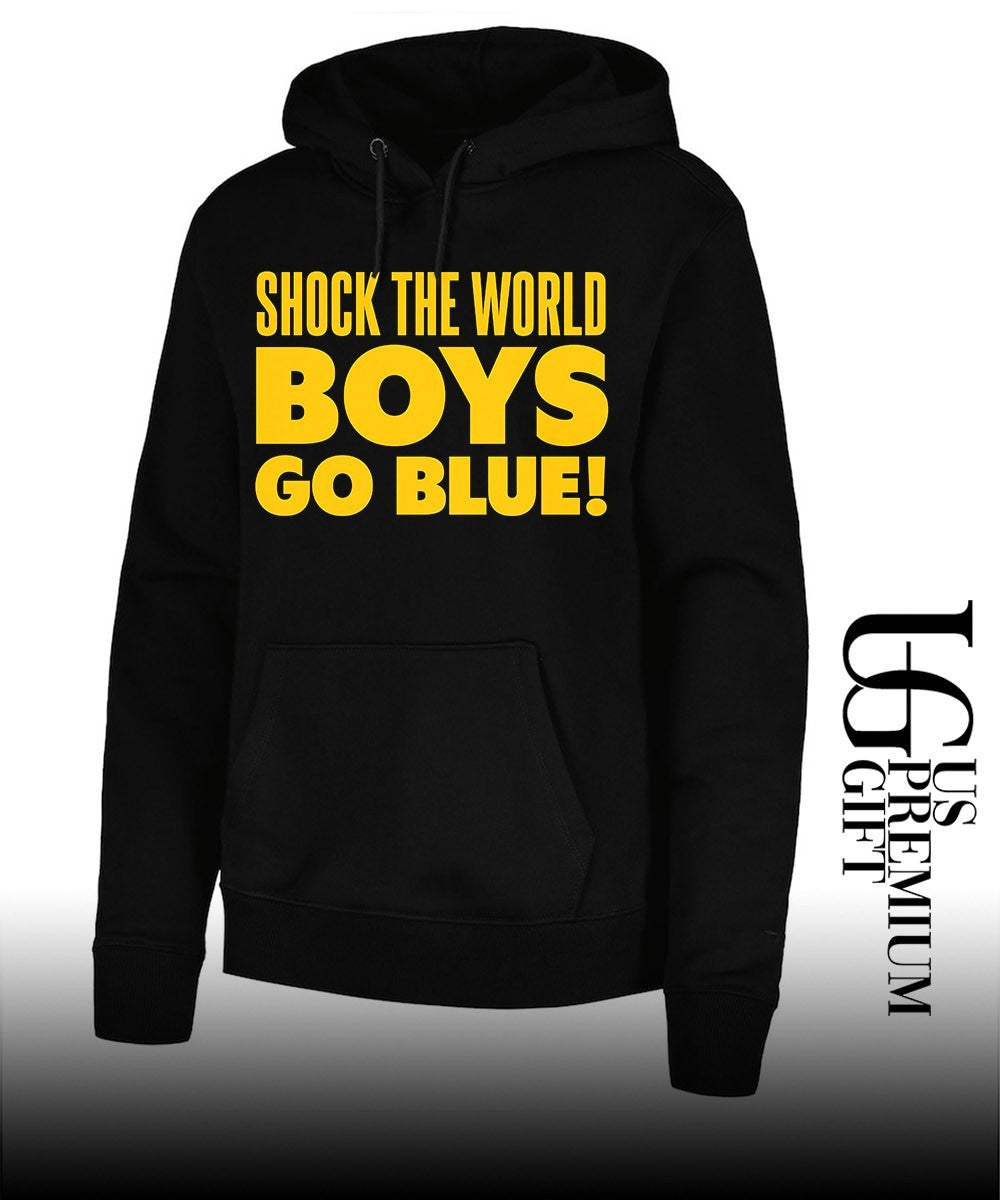 Shock The World Boys Go Blue Michigan Wolverines basketball shirt