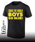 Shock The World Boys Go Blue Michigan Wolverines basketball shirt