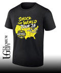 Shock the World Tour Michigan Wolverines 2026 National Champions State Map shirt