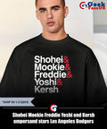Shohei Mookie Freddie Yoshi and Kersh ampersand stars Los Angeles Dodgers baseball shirt