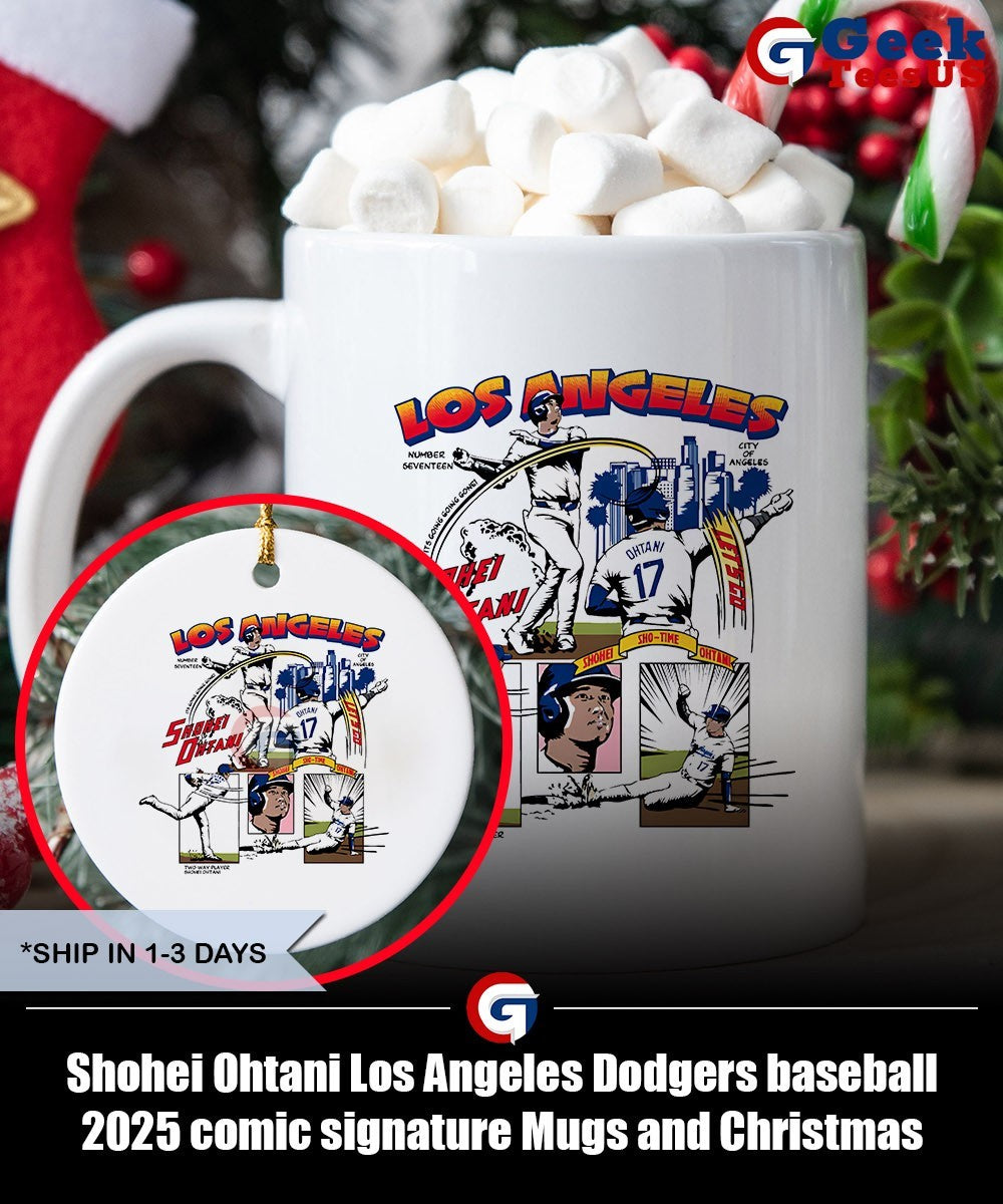 Shohei Ohtani Los Angeles Dodgers baseball 2025 comic signature shirt