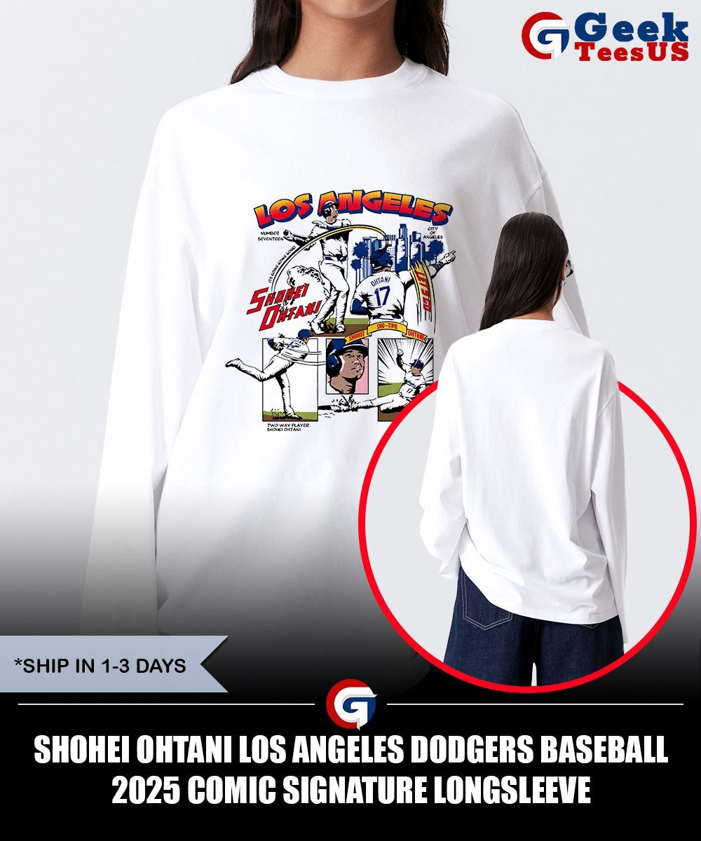 Shohei Ohtani Los Angeles Dodgers baseball 2025 comic signature shirt