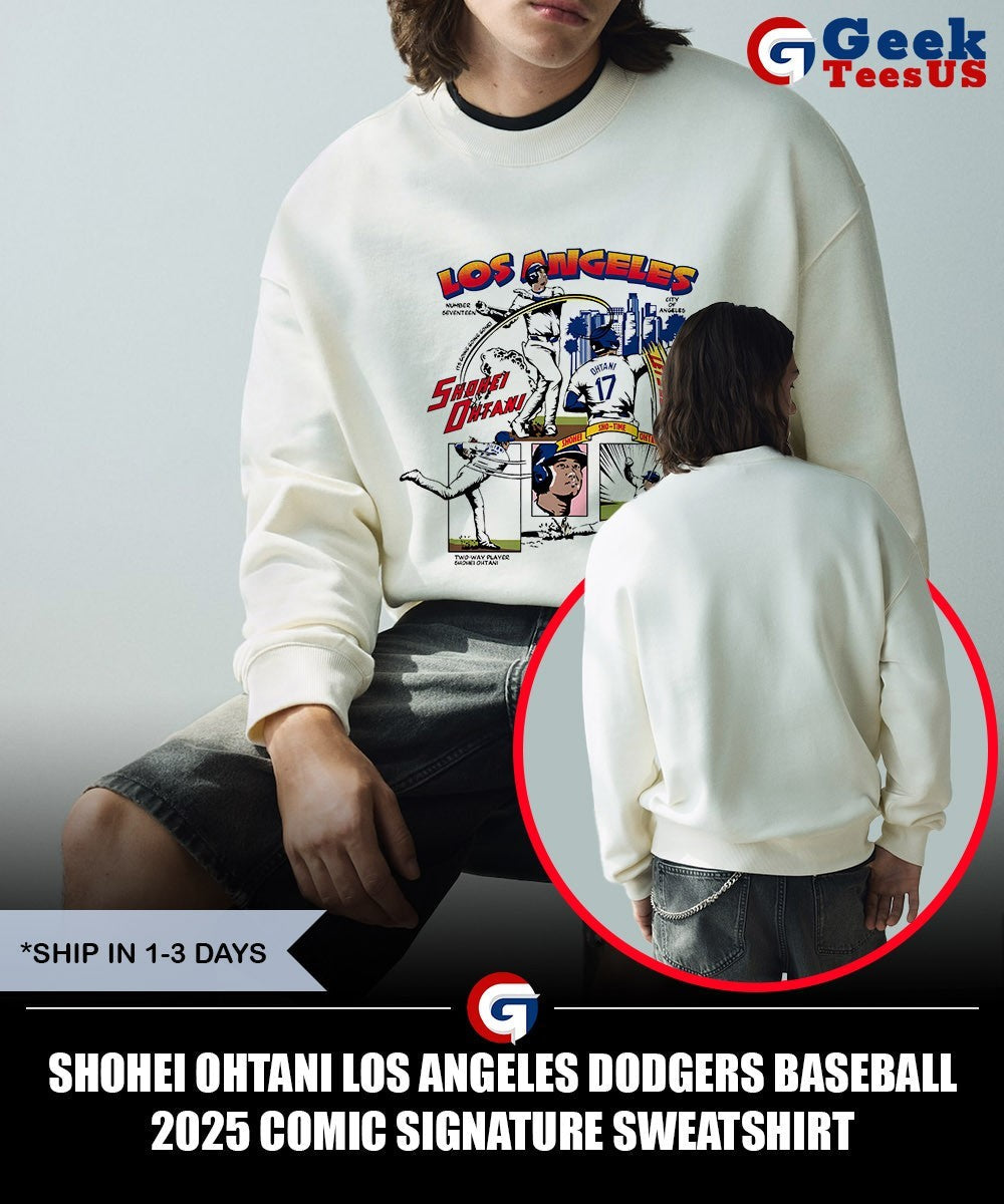 Shohei Ohtani Los Angeles Dodgers baseball 2025 comic signature shirt