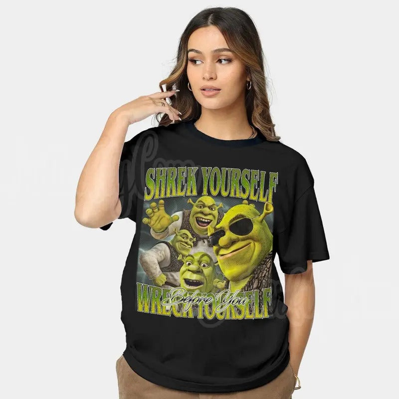 Shrek Funny Shirt Shrek Yourself Before You Wreck Yourself Shrek Meme Shirt, Fiona Princess Shirts Shrek Party Hoodie,...