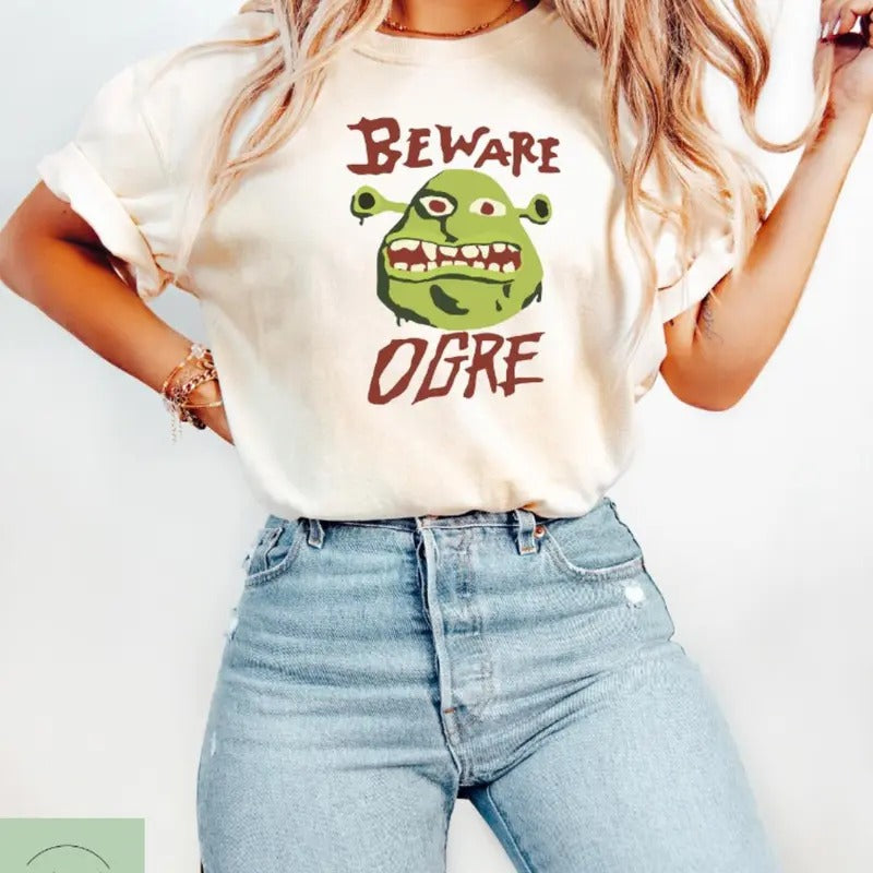 Shrek Shirt - Beware Ogre Halloween Tee for a Fun Costume Look Hoodie, Sweatshirt | HypeDripTees.com