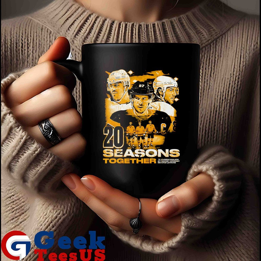 Sidney Crosby Kris Letang and Evgeni Malkin Pittsburgh Penguins 20 Seasons Together shirt