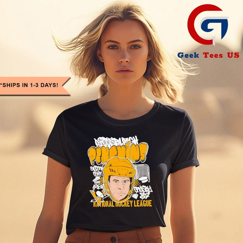 Sidney Crosby Pittsburgh Penguins NHL big head graphic shirt