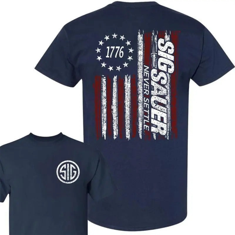 Sig Sauer Us Patriot Flag 2 Sided T-shirt