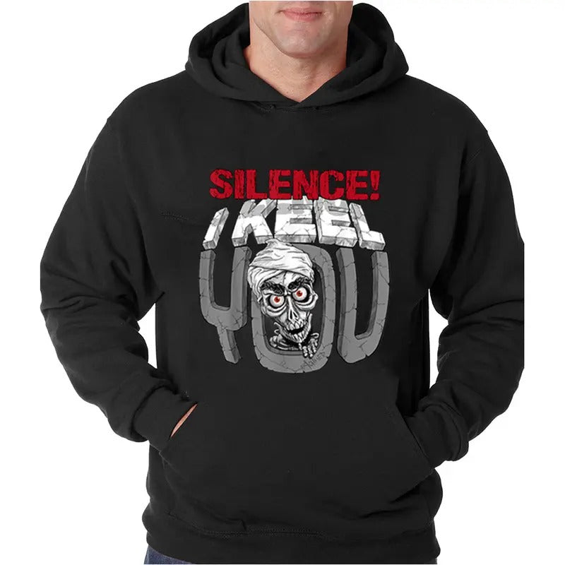 Silence! I Keel You Funny Hoodie Casual Street Style Fleece Fabric Pullover Sweatshirt for Women for Men, Perfect Gift...