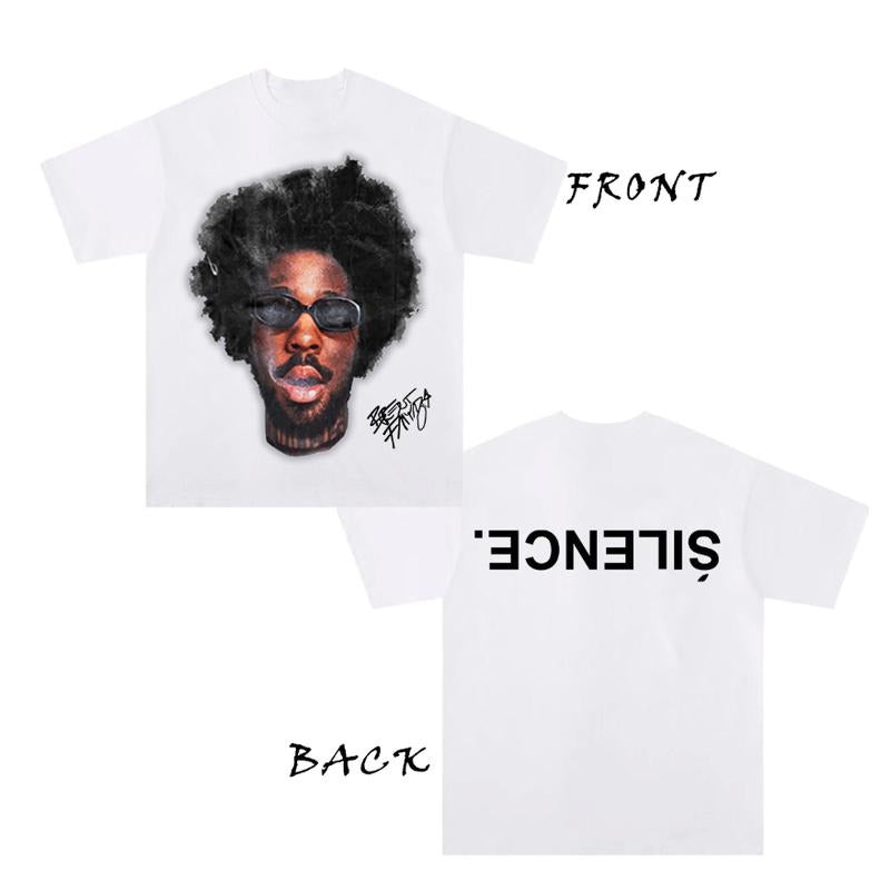 Silence Brentt Faiiyazz New Graphic Rap Tee Graphic White Shirt Hoodie, Sweatshirt | HypeDripTees.com