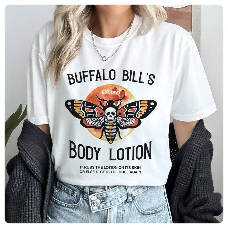 Silence Of The Lamb Shirt, Buffalo Bill's Body Lotion Shirt, It Rubs The Lotion On It's Skin Shirt, Halloween Gifts...