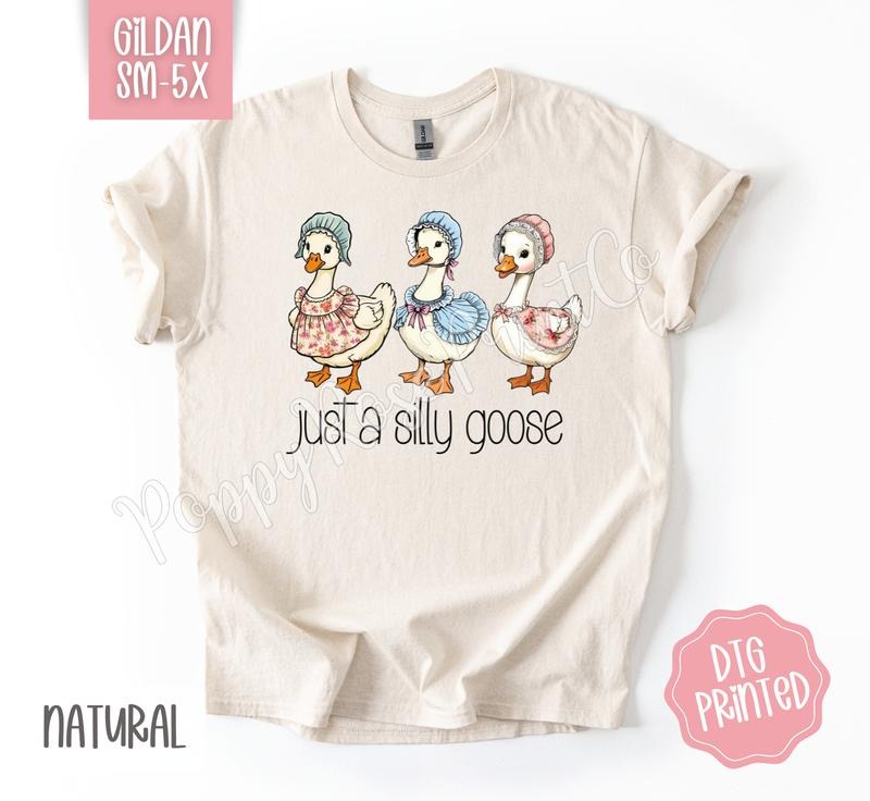 Silly Goose Gildan Shirt, Cute Summer Tshirt, Trendy Women's Tee, Gift for Her Hoodie, Sweatshirt | HypeDripTees.com