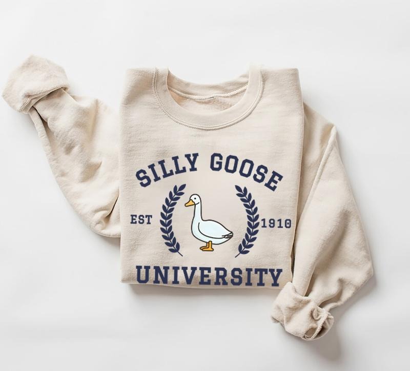 Silly Goose University Crewneck Sweatshirt,Unisex Silly Goose University Shirt,Funny Men's Sweatshirt,Funny Gift for...