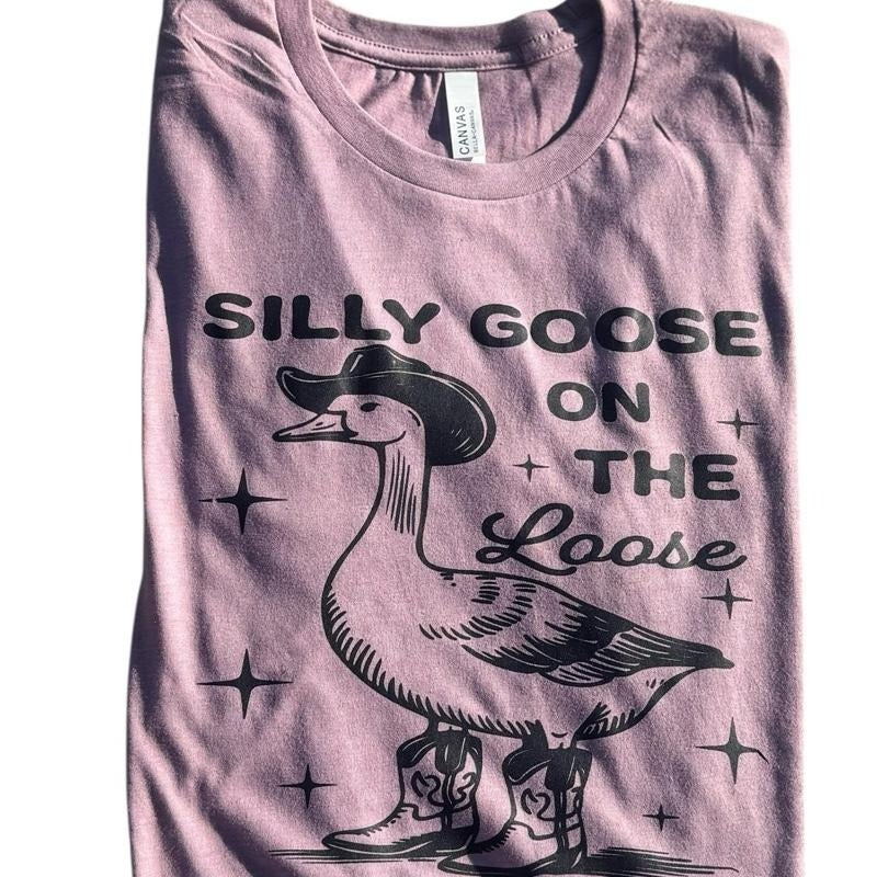 Silly Goose on the loose T-shirt - Bella Canvas Unisex Fit Tee Hoodie, Sweatshirt | HypeDripTees.com