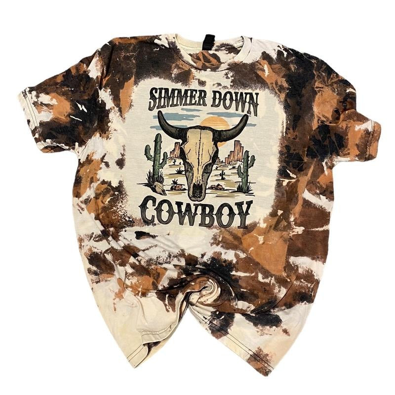 Simmer Down Cowboy Shirt Hoodie, Sweatshirt | HypeDripTees.com