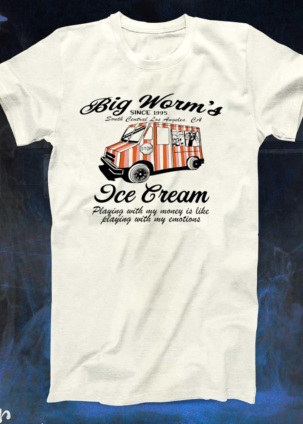 Since 1995 South Central Los Angeles CA Big Worms Ice Cream Playing with My Money is like Emotions T-Shirt