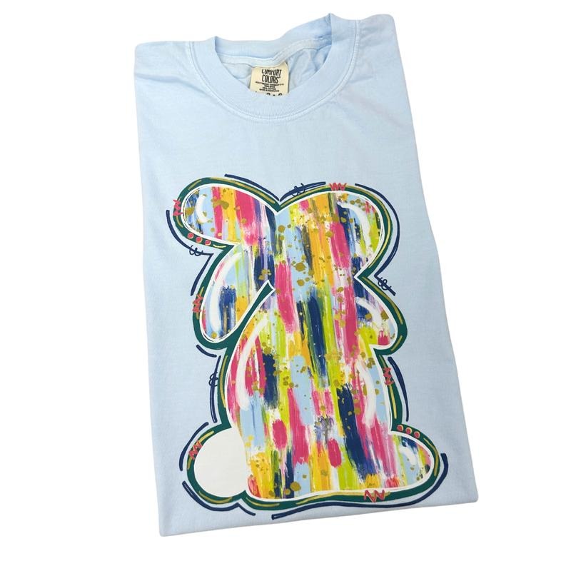 Single Brushstroke Bunny Comfort Colors T-Shirt Hoodie, Sweatshirt | HypeDripTees.com