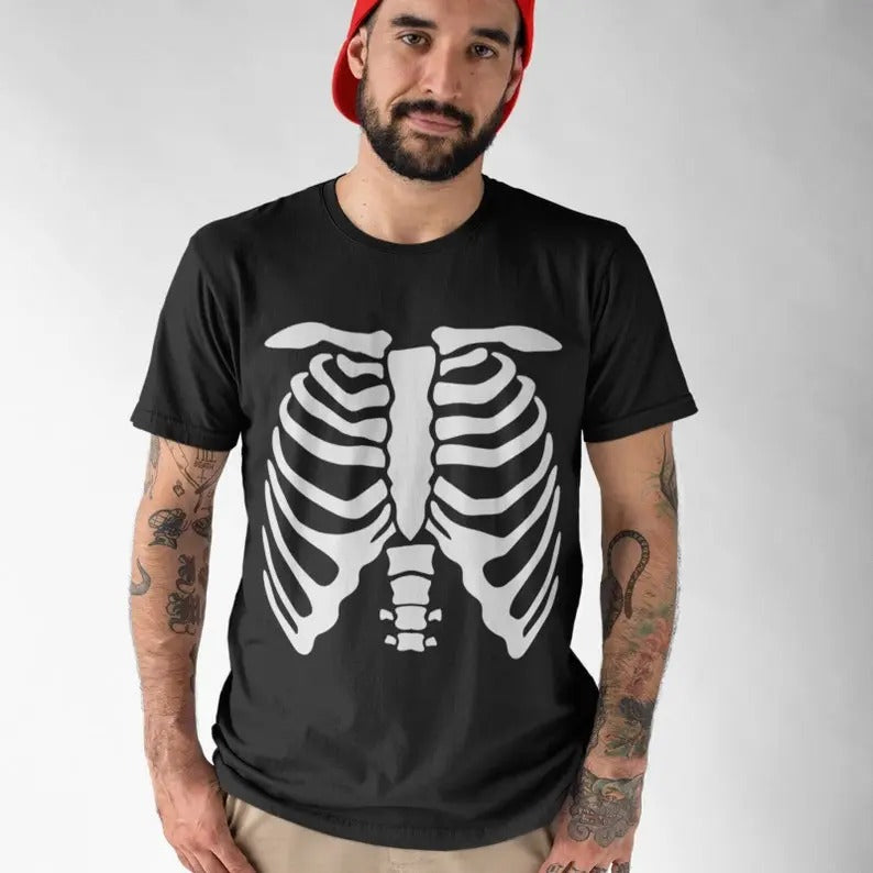 Skeleton Body Tshirt, Halloween T Shirt, Halloween Outfit, Halloween Costume for Men, Mens Halloween Tee, Funny Tshirt,...