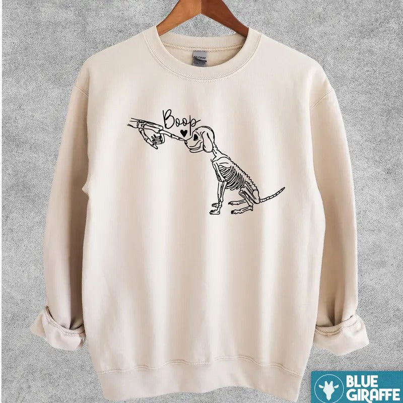Skeleton Boop Sweatshirt, Fall Crewneck Sweatshirt T-Shirts, Hoodie | HypeDripTees.com