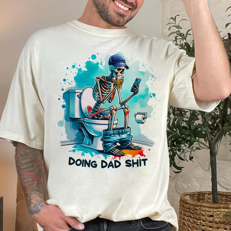 Skeleton Doing Dad Sh!t Holding Beer, Father's Day Shirt, Funny Shirt Gift For Dad Hoodie, Sweatshirt | HypeDripTees.com