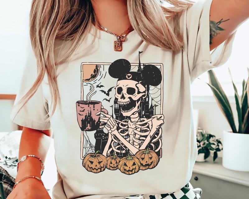 Skeleton Halloween Shirt, Halloween Pumpkin Shirt, Trick or Treat Shirt, Spooky Season Shirt, Halloween Party Shirt...