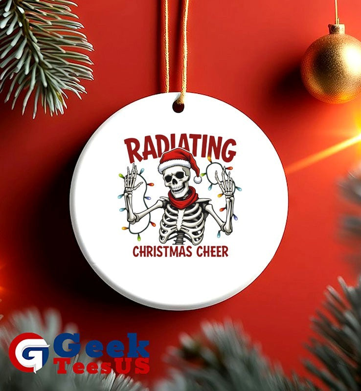Skeleton radiating Christmas cheer shirt