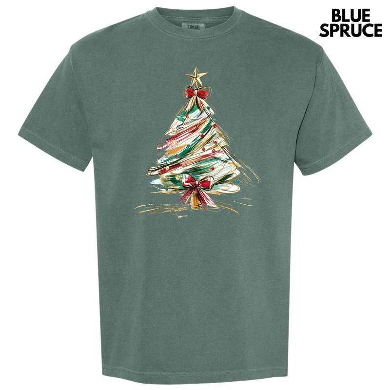 Sketched Christmas Tree Comfort Colors T-Shirt 'NLB' Hoodie, Sweatshirt | HypeDripTees.com