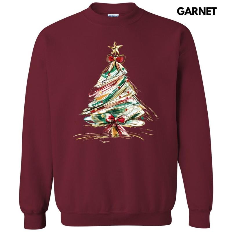 Sketched Christmas Tree Sweatshirt 'NLB' T-Shirts, Hoodie | HypeDripTees.com