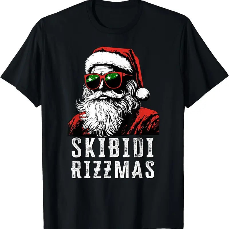 Skibidi Rizzmas Christmas Rizz Santa Claus T-Shirt Hoodie, Sweatshirt | HypeDripTees.com