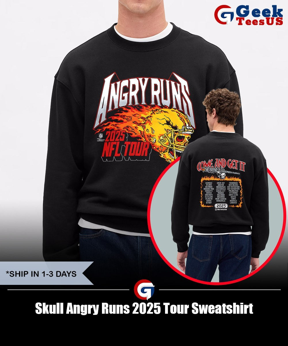 Skull Angry Runs 2025 Tour shirt