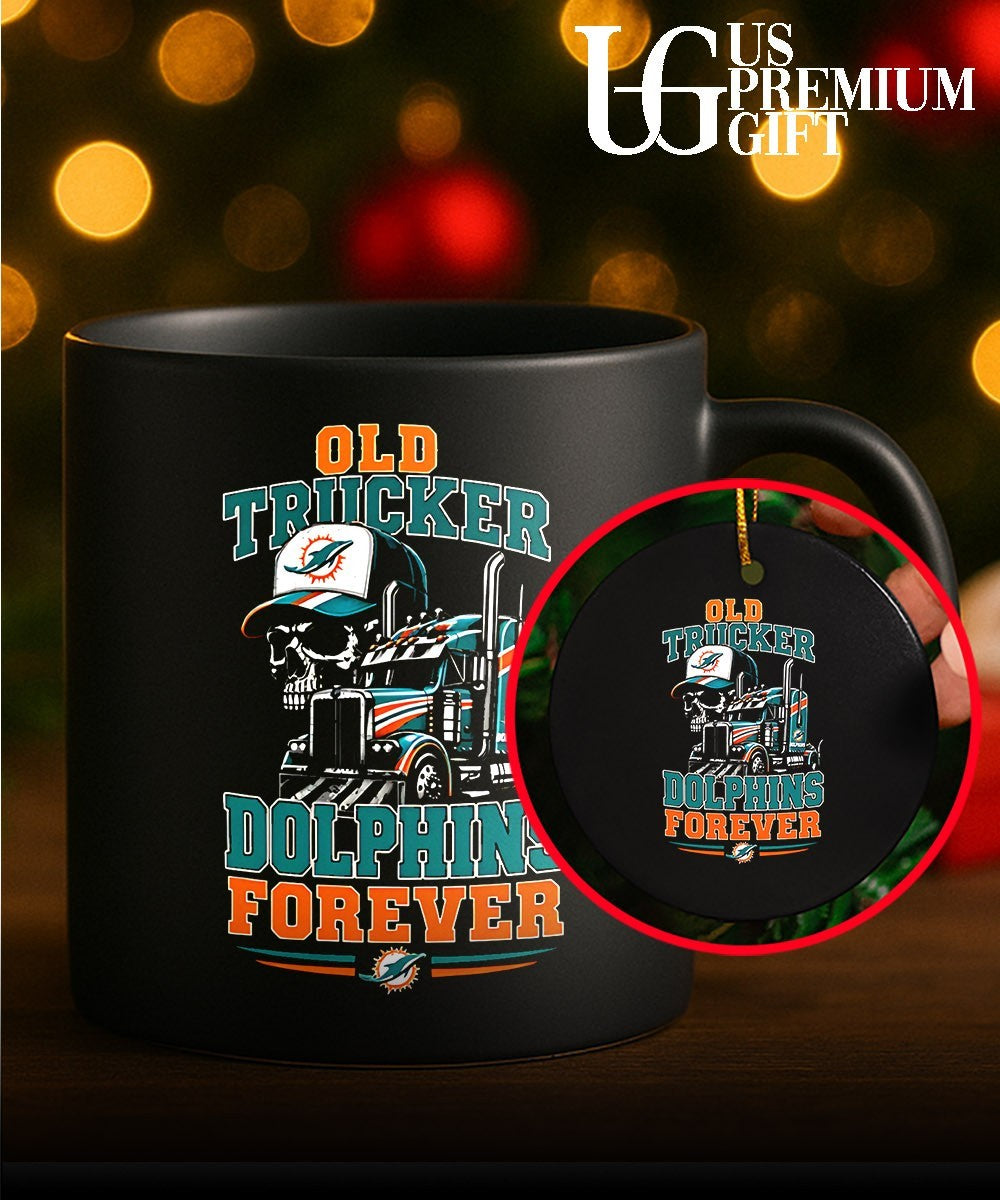 Skull Miami Dolphins old trucker forever shirt