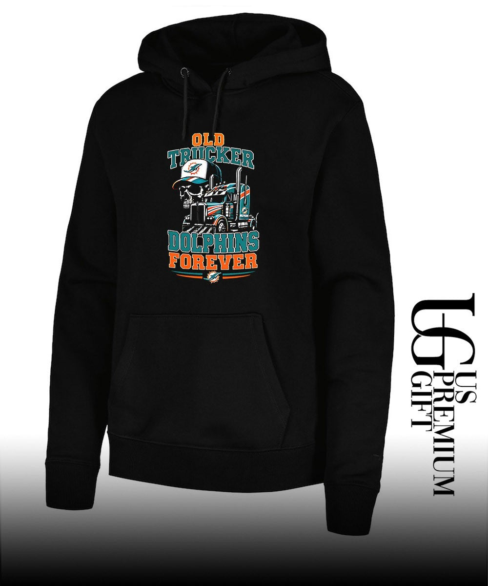 Skull Miami Dolphins old trucker forever shirt