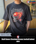 Skull flames Cleveland Browns football helmet shirt