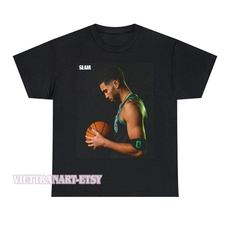 Slam Cover Tee T-Shirt, Jayson Tatum T-Shirt, 100% Cotton Unisex Shirt, Gift For Fan Hoodie, Sweatshirt | HypeDripTees.com