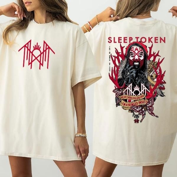 Sleep Token Butterfly Rock Band Shirt, Graphic Band T-Shirt, Sweatshirt, Hoodie, Unisex Gift for Fan | HypeDripTees.com