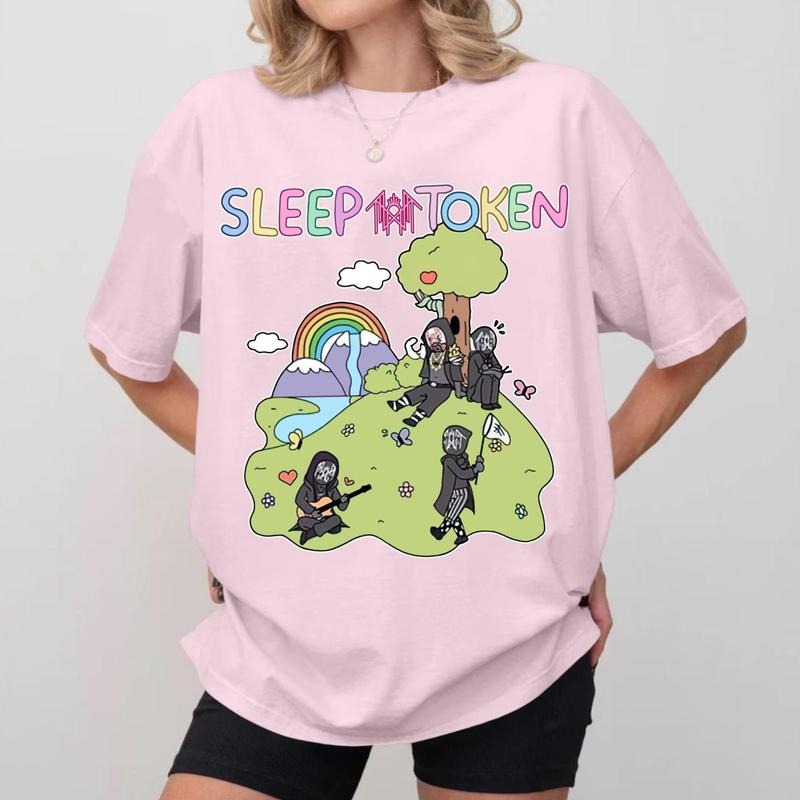 Sleep Token Cowboy Rider T-Shirt, Cute Rainbow T-Shirt, Gift For Fan, Gift For Her, Gift For Him Fabric Fit Hoodie,...