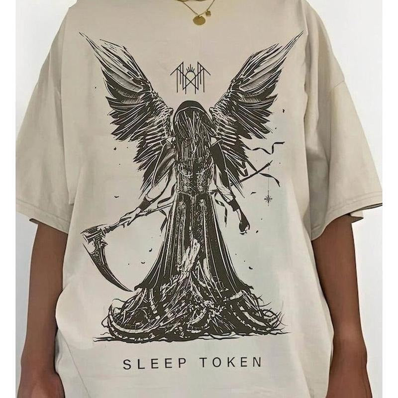 Sleep Token Reaper Angel Shirt, Rock Band Vintage Tee, Gildan Shirts, Sleep Token Concert Tour 2024 Tshirt Hoodie, Sweatshirt
