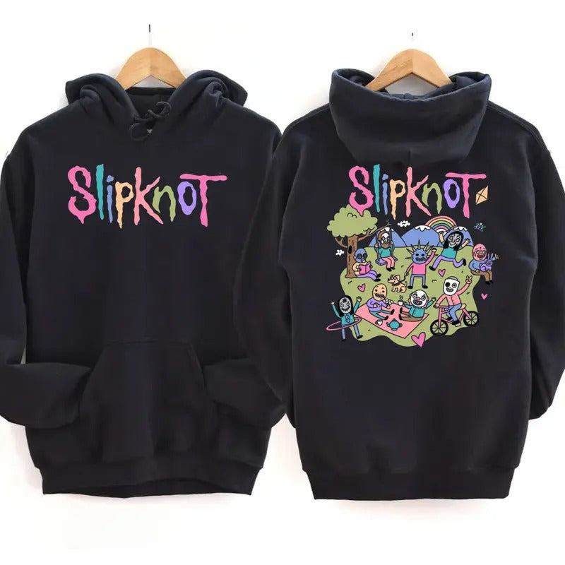 Slpknt 2 Sides Hoodie, Rock Metal Band Hoodie, Concert Outfit, Heavy Metal Apparel, Unisex Long Sleeve Pullover Hoodie...